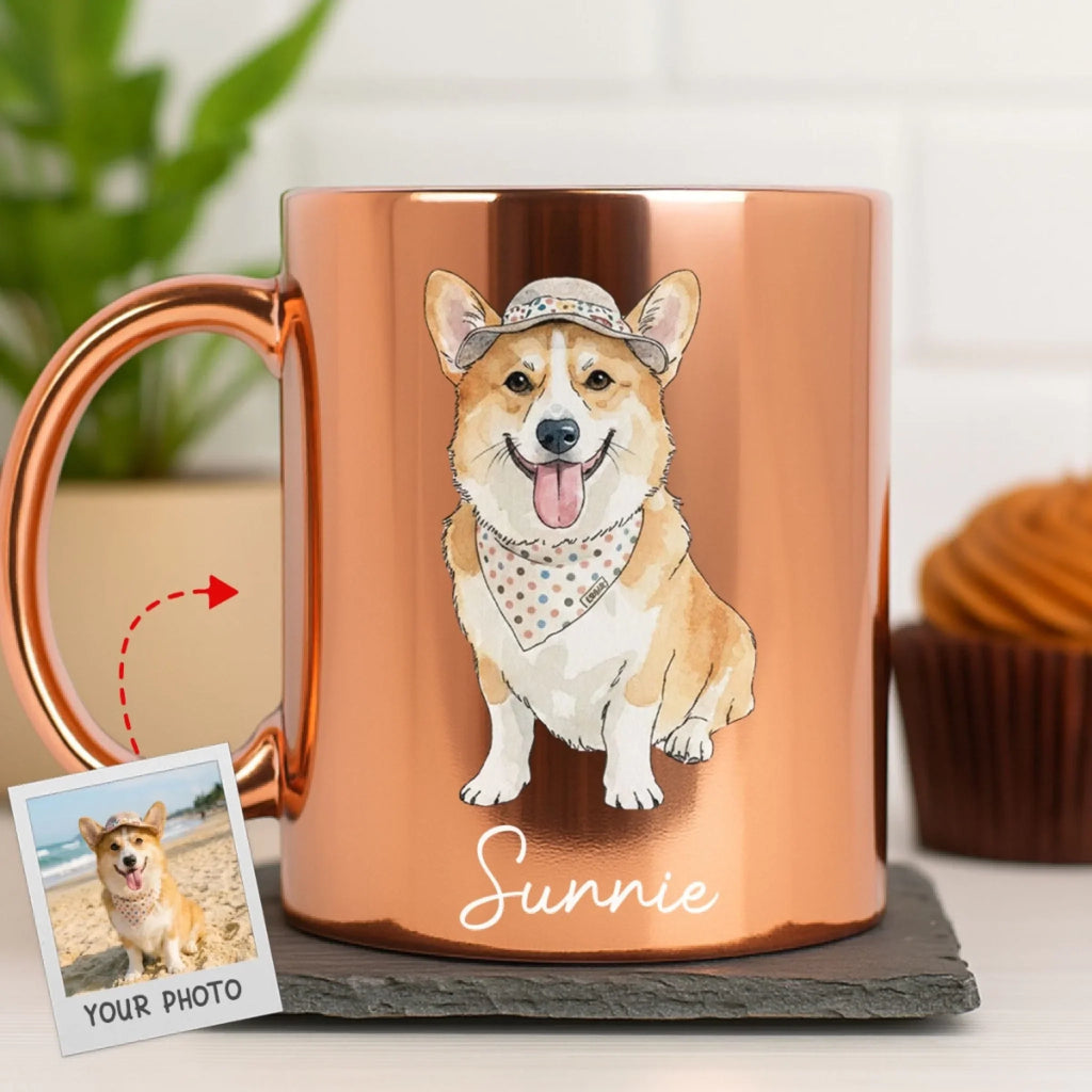 Custom Photo Christmas Birthday Gifts For Dog Mom, Dog Lovers • Lovely Dogs - Personalized Metallic Mug