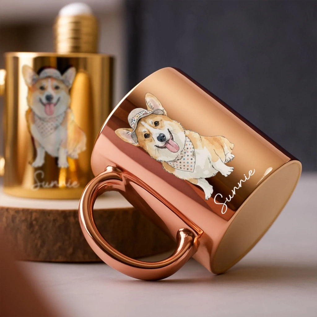 Custom Photo Christmas Birthday Gifts For Dog Mom, Dog Lovers • Lovely Dogs - Personalized Metallic Mug