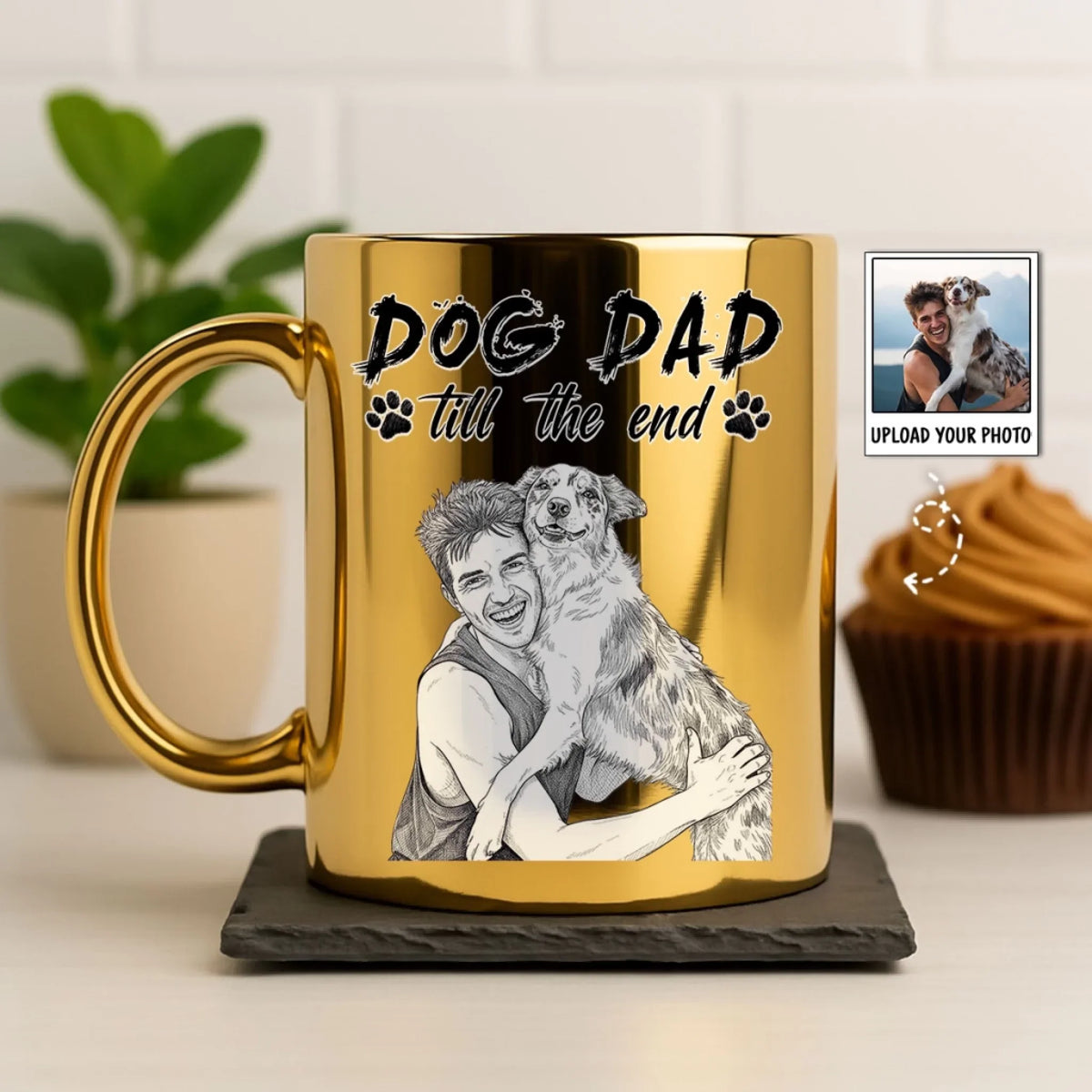 Custom Photo Christmas Birthday Gifts For Dog Dad, Dog Lovers • Best Of The Best - Personalized Metallic Mug