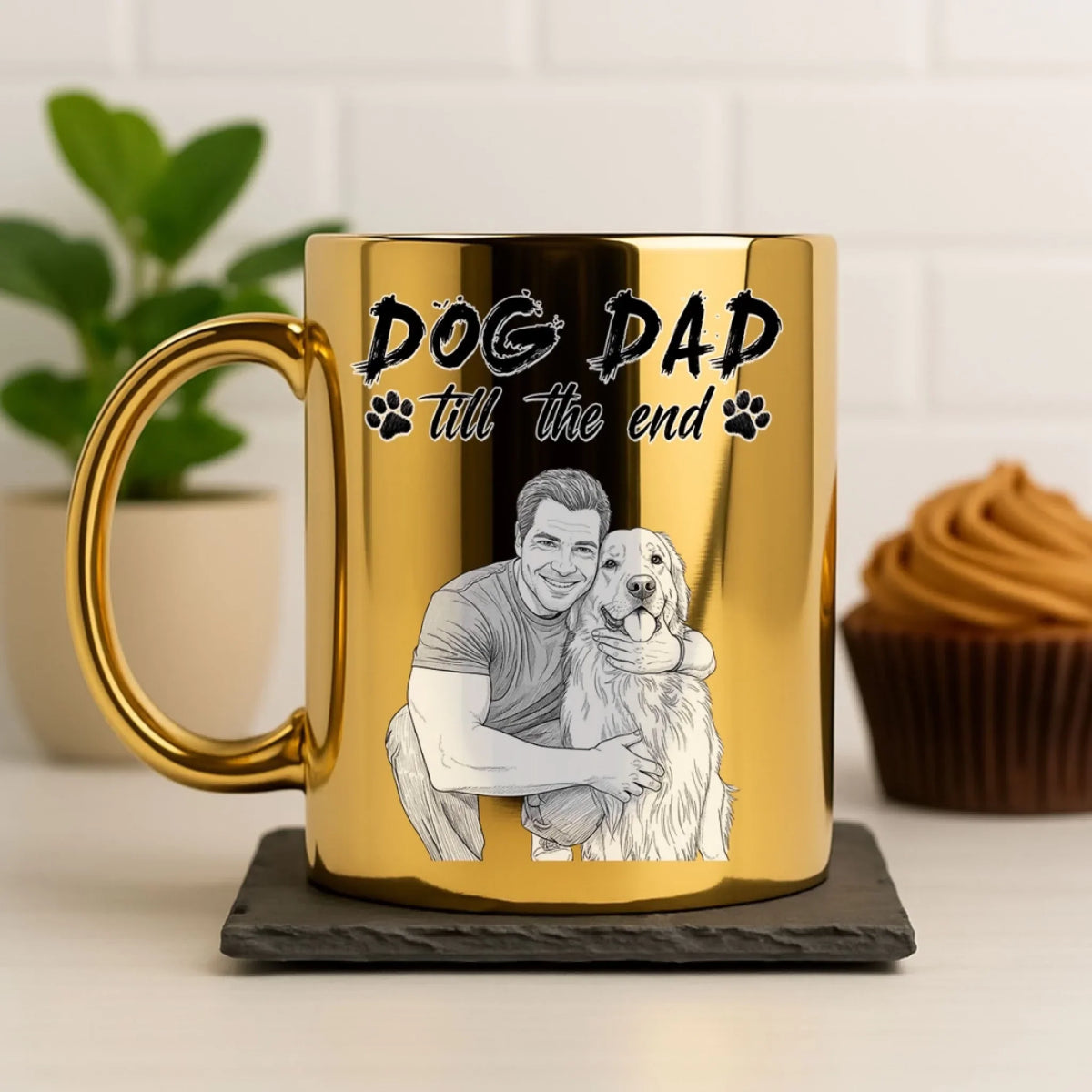 Custom Photo Christmas Birthday Gifts For Dog Dad, Dog Lovers • Best Of The Best - Personalized Metallic Mug