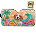 Custom Christmas Birthday Gifts Car Accessories for Dog Parents • I Rather Take A Sunbathe - Personalized 3D Effect Car Sunshade
