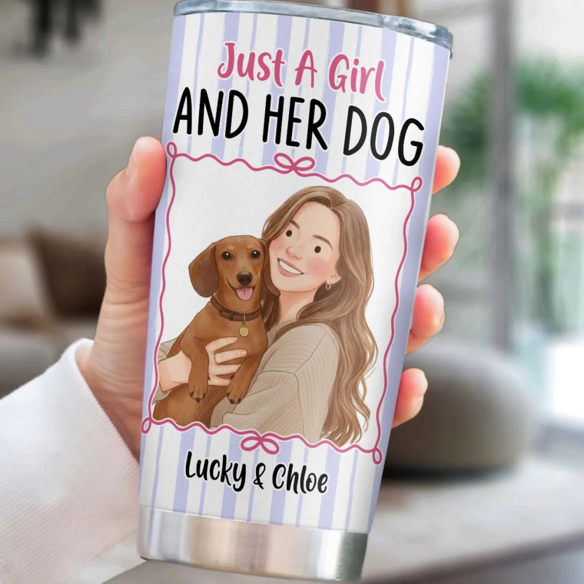 Custom Photo Christmas Birthday Gifts For Dog Mom, Dog Lovers • Soulmates In Fur - Personalized Tumbler