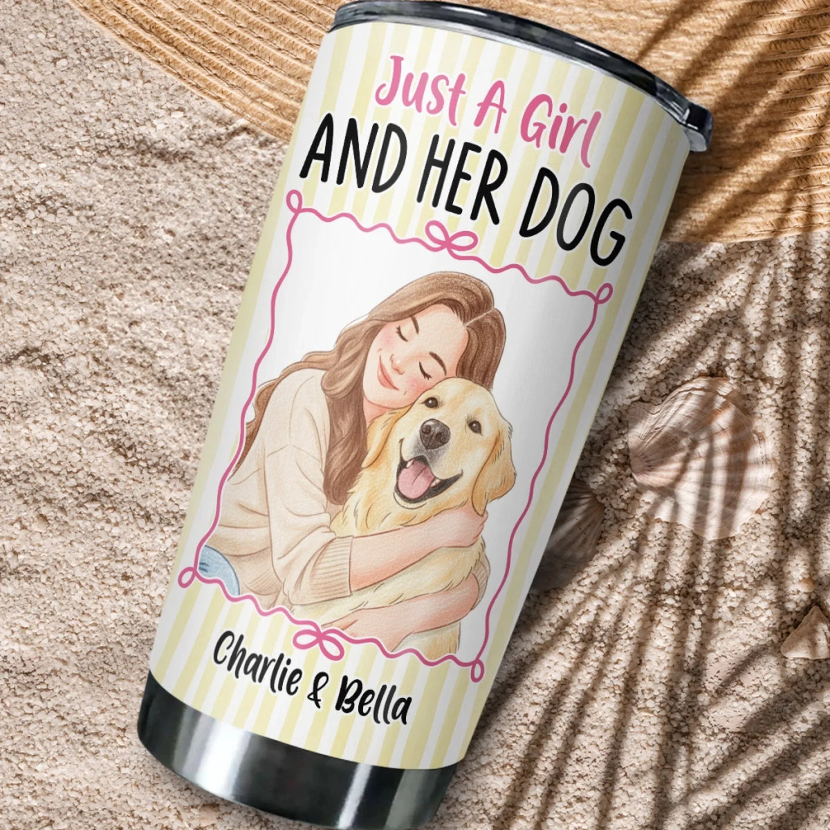 Custom Photo Christmas Birthday Gifts For Dog Mom, Dog Lovers • Soulmates In Fur - Personalized Tumbler