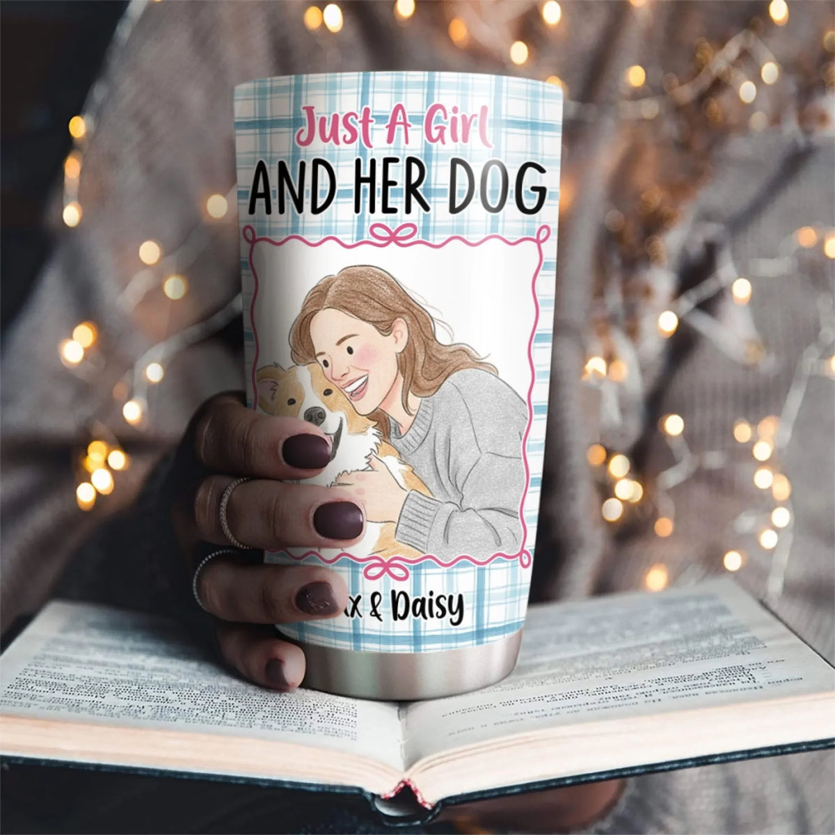Custom Photo Christmas Birthday Gifts For Dog Mom, Dog Lovers • Soulmates In Fur - Personalized Tumbler