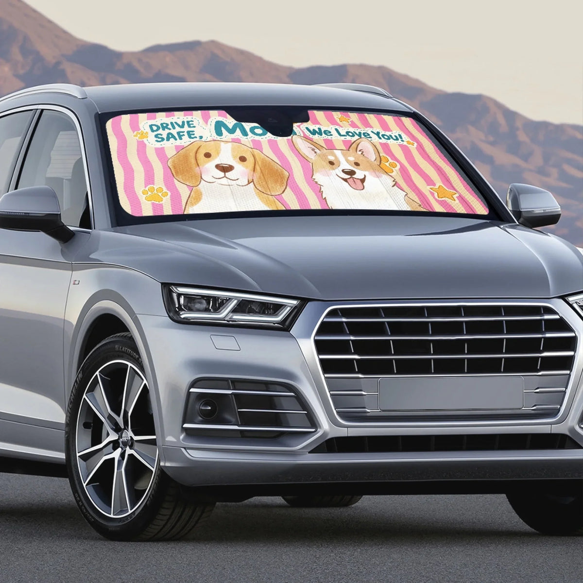 Custom Christmas Birthday Gifts Car Accessories for Dog Parents • Bloom And Bark - Personalized Car Sunshade