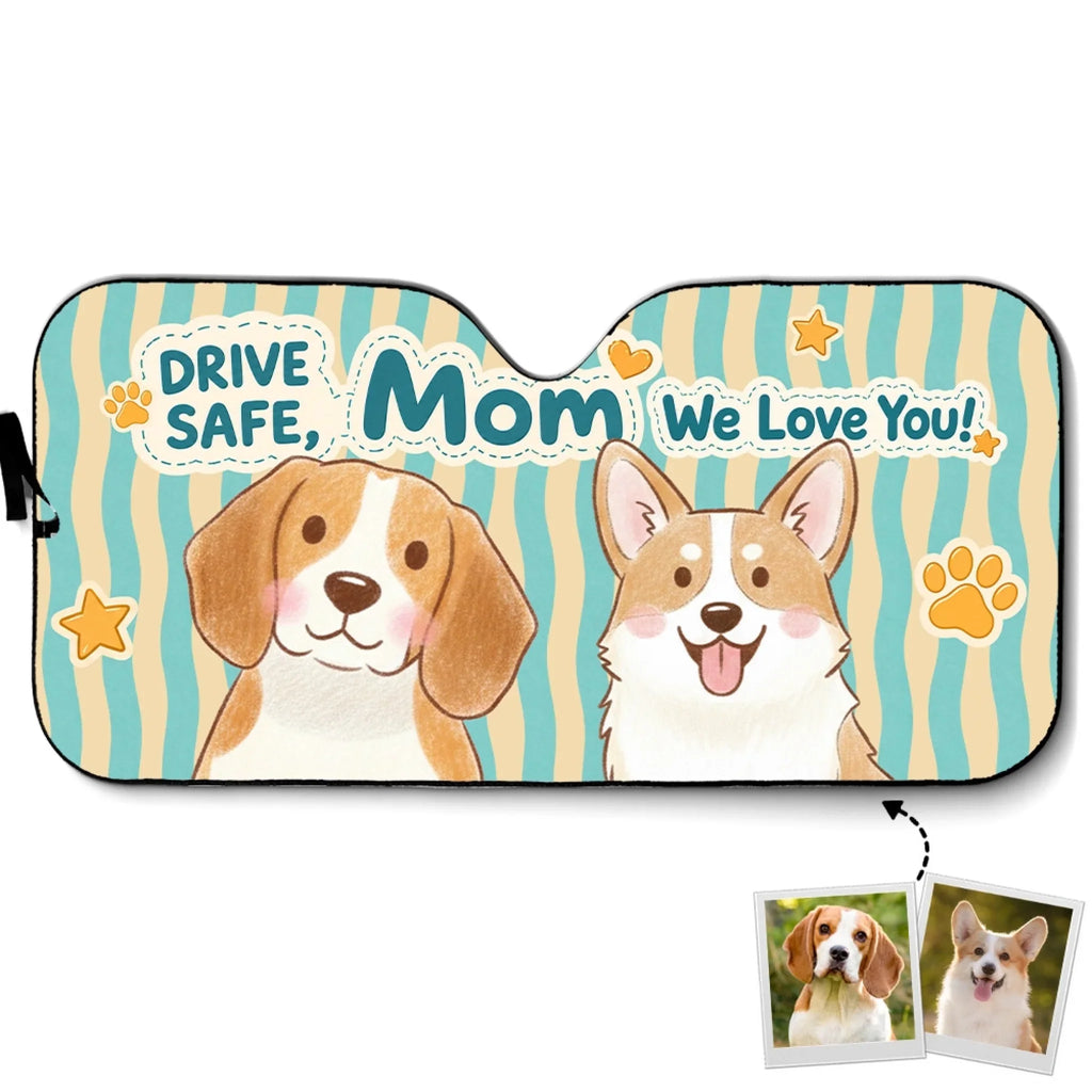 Custom Christmas Birthday Gifts Car Accessories for Dog Parents • Bloom And Bark - Personalized Car Sunshade