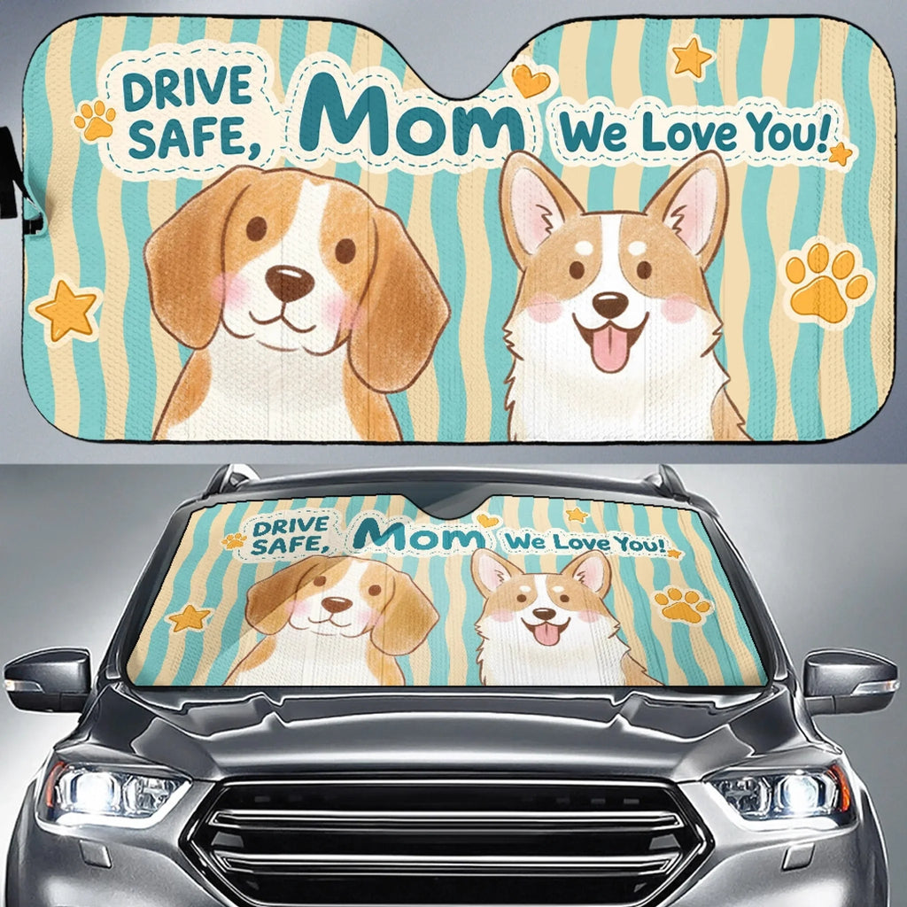Custom Christmas Birthday Gifts Car Accessories for Dog Parents • Bloom And Bark - Personalized Car Sunshade