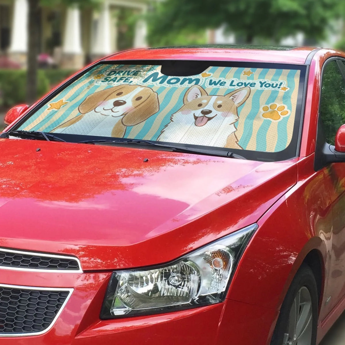 Custom Christmas Birthday Gifts Car Accessories for Dog Parents • Bloom And Bark - Personalized Car Sunshade