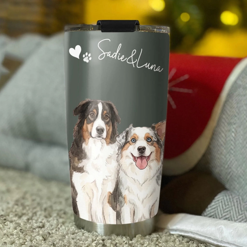Custom Photo Christmas Birthday Gifts For Pet Lovers • Painted By Colors - Personalized Tumbler