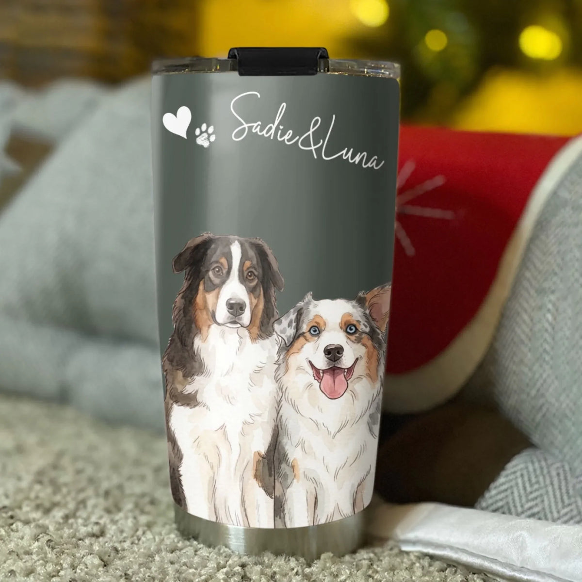 Custom Photo Christmas Birthday Gifts For Pet Lovers • Painted By Colors - Personalized Tumbler
