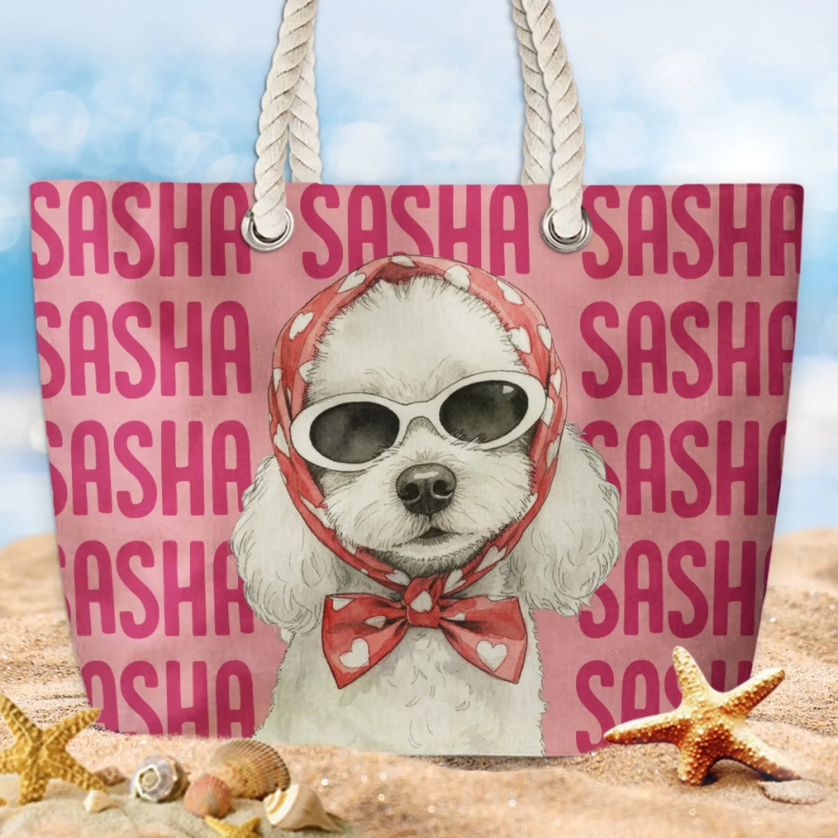 Dog Lover Watercolor - Personalized Beach Bag