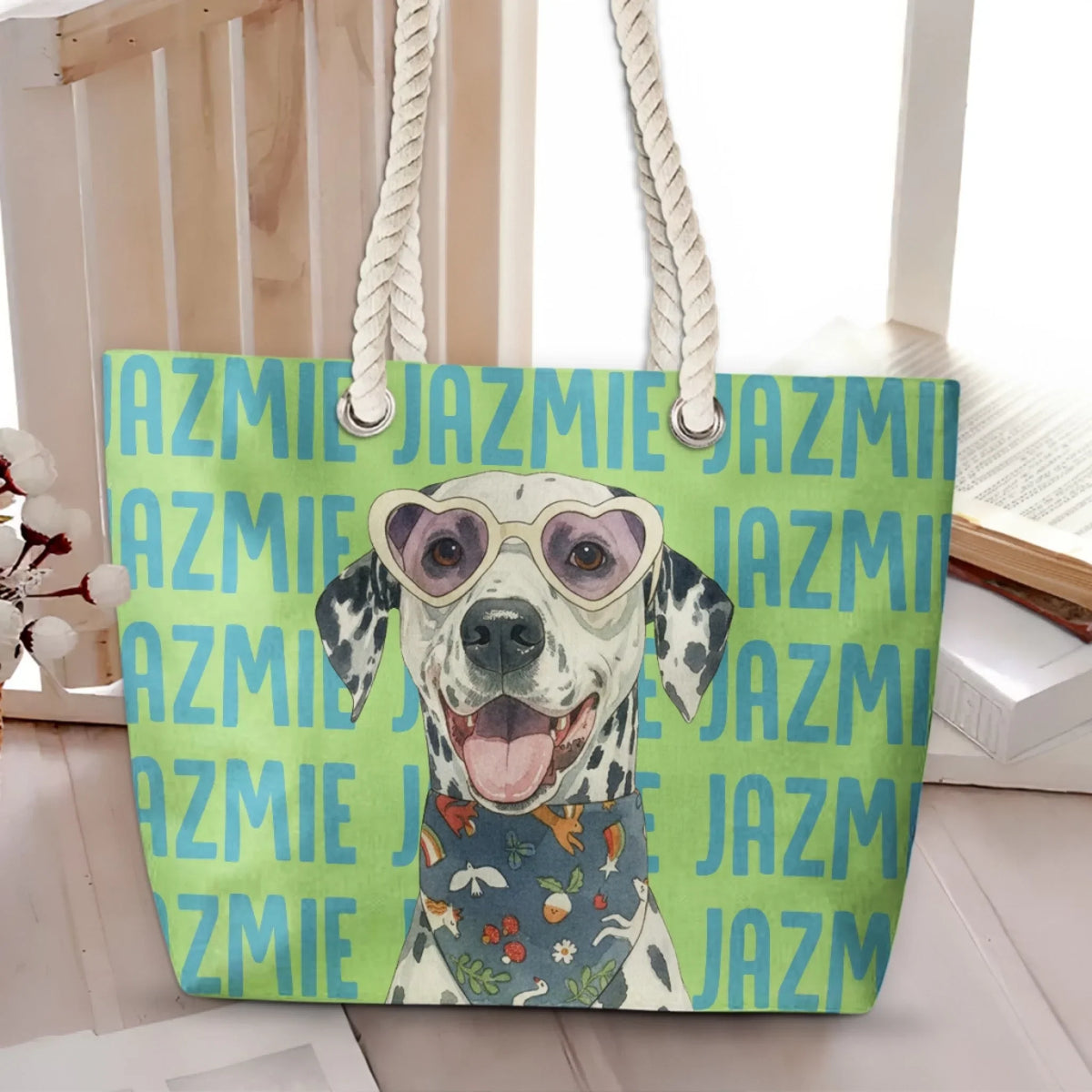 Dog Lover Watercolor - Personalized Beach Bag