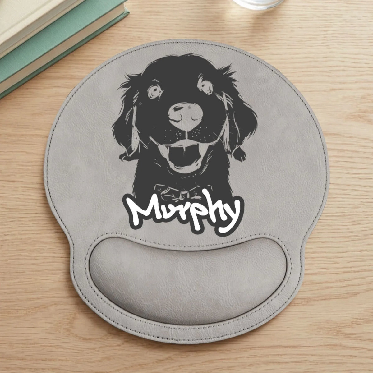Hand Drawn Pet - Personalized Leather Mouse Pad