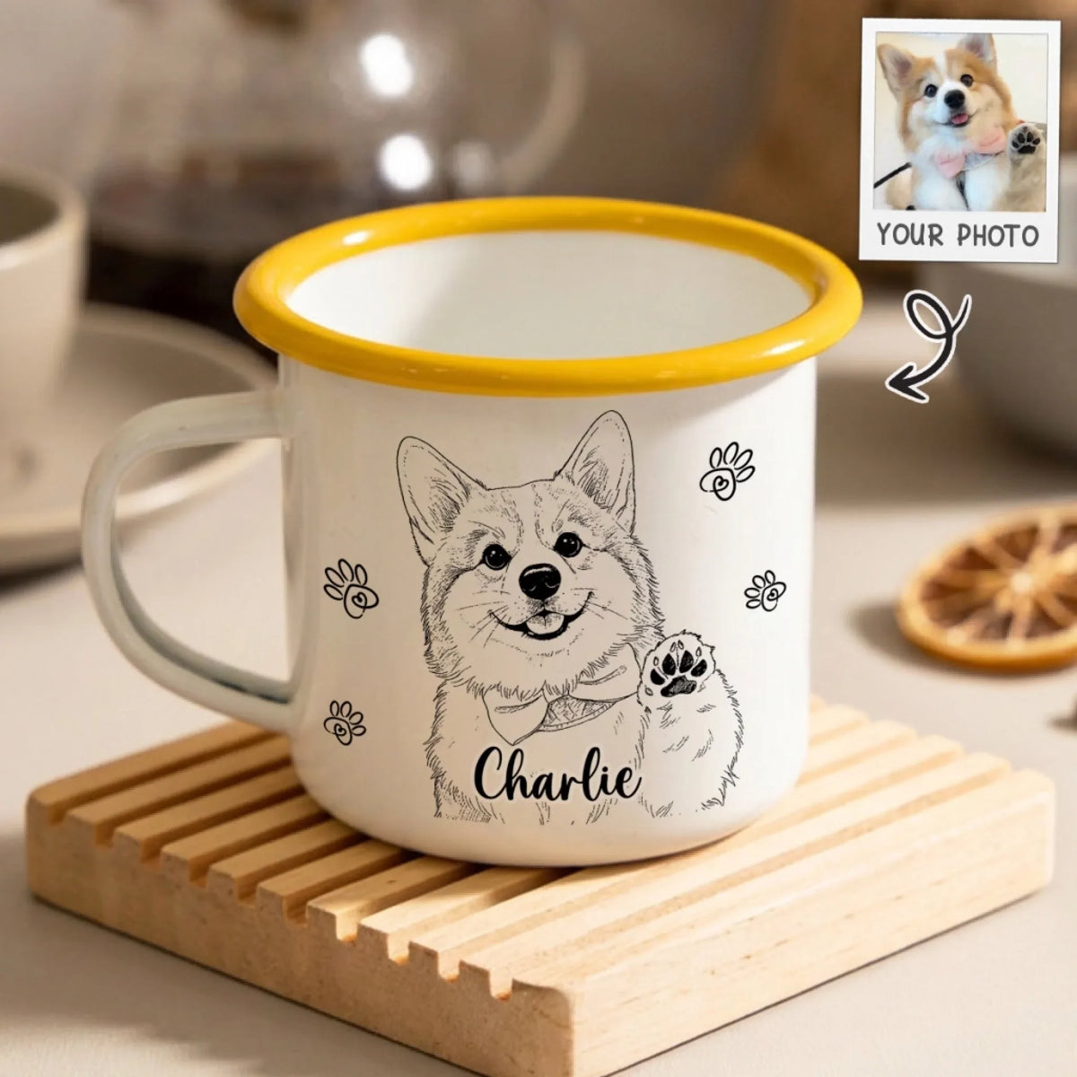 Our Life Together - Personalized 12OZ Two-Tone Enamel Cups With Handle