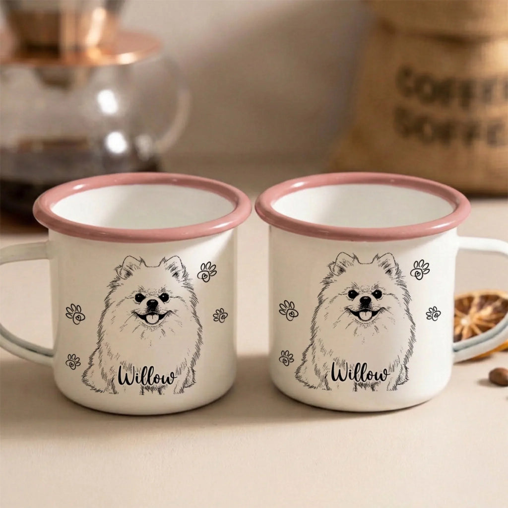 Our Life Together - Personalized 12OZ Two-Tone Enamel Cups With Handle