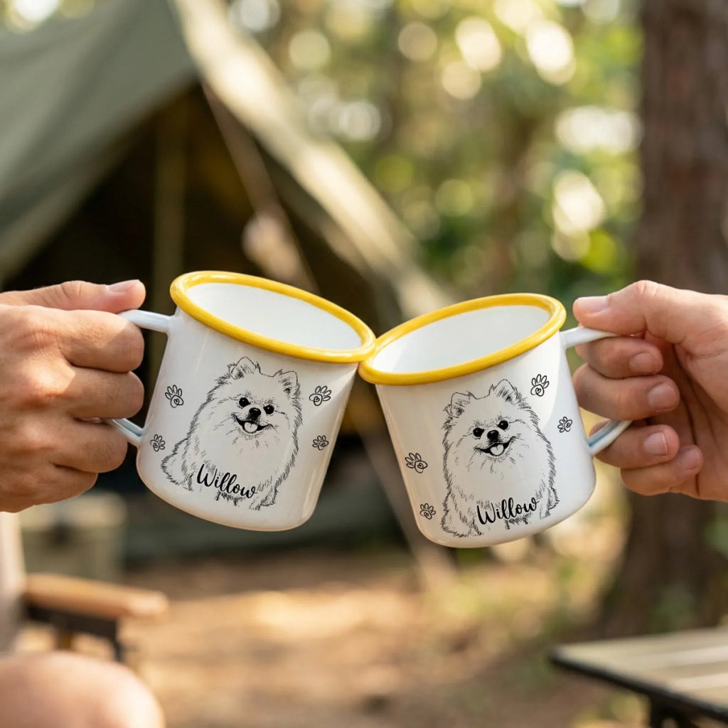 Our Life Together - Personalized 12OZ Two-Tone Enamel Cups With Handle