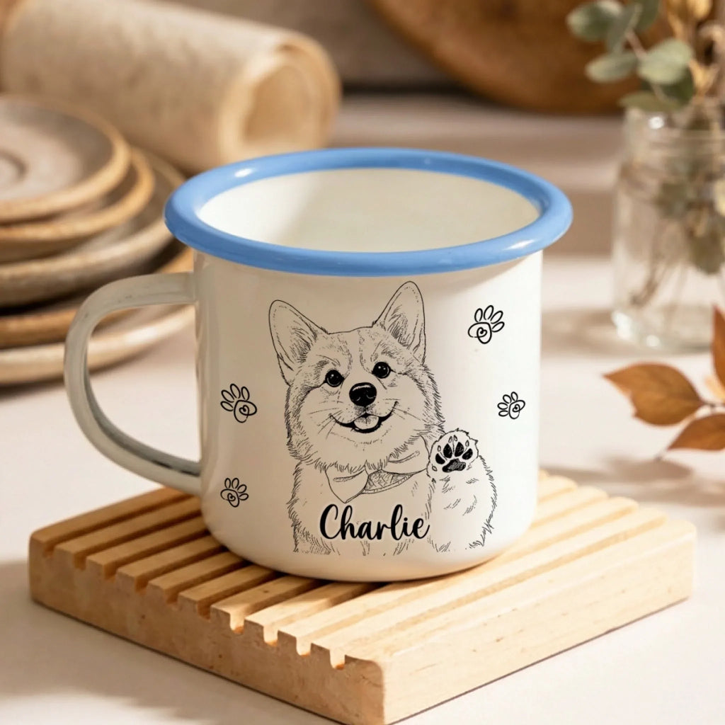 Our Life Together - Personalized 12OZ Two-Tone Enamel Cups With Handle