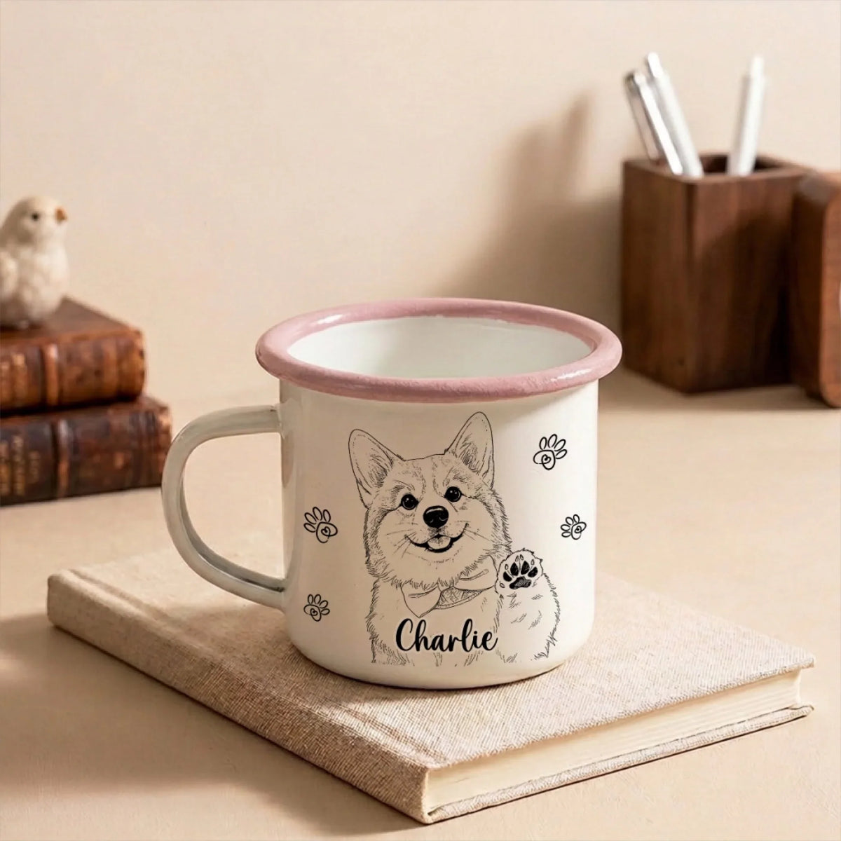 Our Life Together - Personalized 12OZ Two-Tone Enamel Cups With Handle