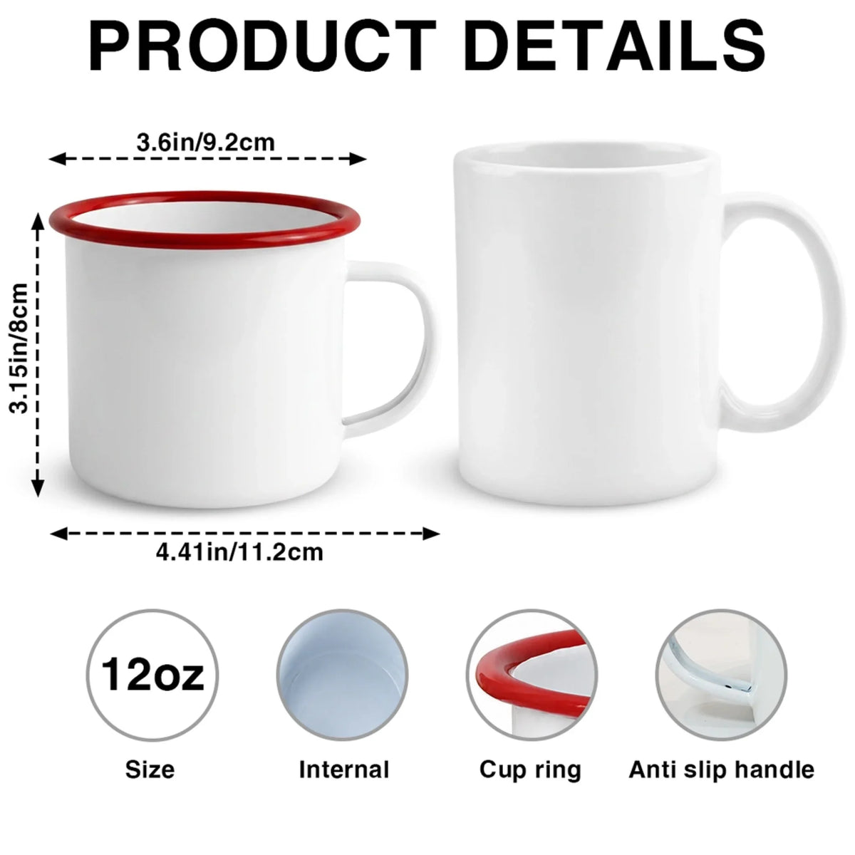 Our Life Together - Personalized 12OZ Two-Tone Enamel Cups With Handle