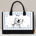Girls Love Dog - Personalized Canvas Tote Bag
