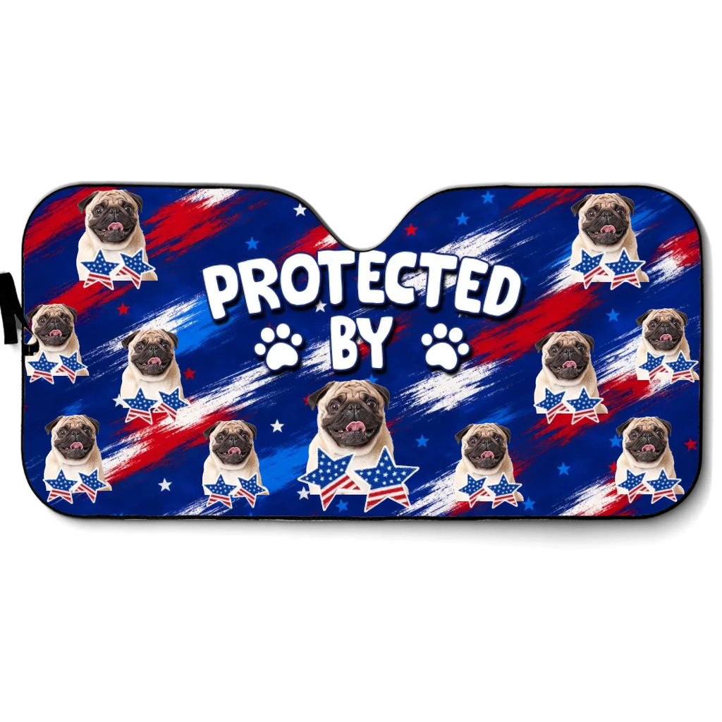 Custom Christmas Birthday Gifts Car Accessories for Dog Parents • Dog Funny Photo - Personalized Car Sunshade