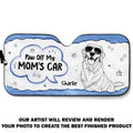 Custom Christmas Birthday Gifts Car Accessories for Dog Parents • Paper Sketch Dog - Personalized Car Sunshade