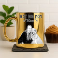 Custom Photo Christmas Birthday Gifts For Dog Mom, Dog Lovers • Best Sketch Dog Mommy - Personalized Metallic Mug