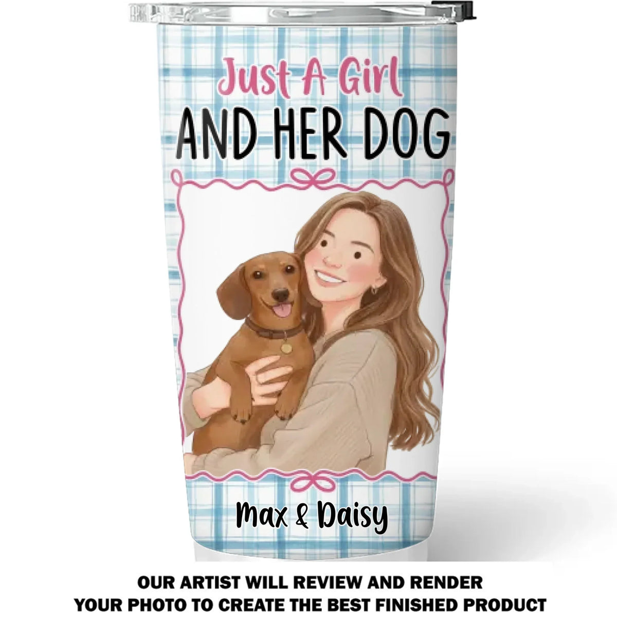 Custom Photo Christmas Birthday Gifts For Dog Mom, Dog Lovers • Soulmates In Fur - Personalized Tumbler