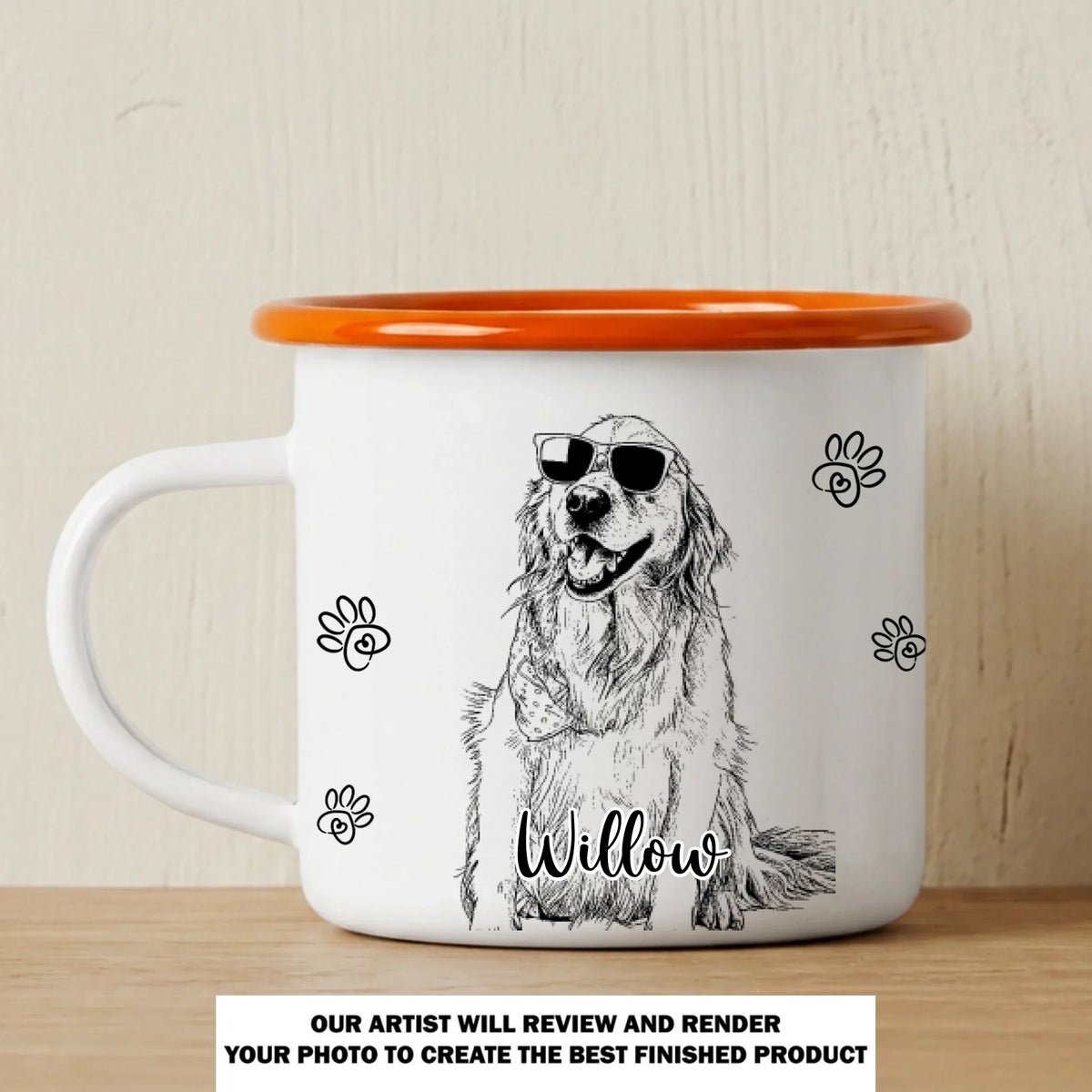 Our Life Together - Personalized 12OZ Two-Tone Enamel Cups With Handle