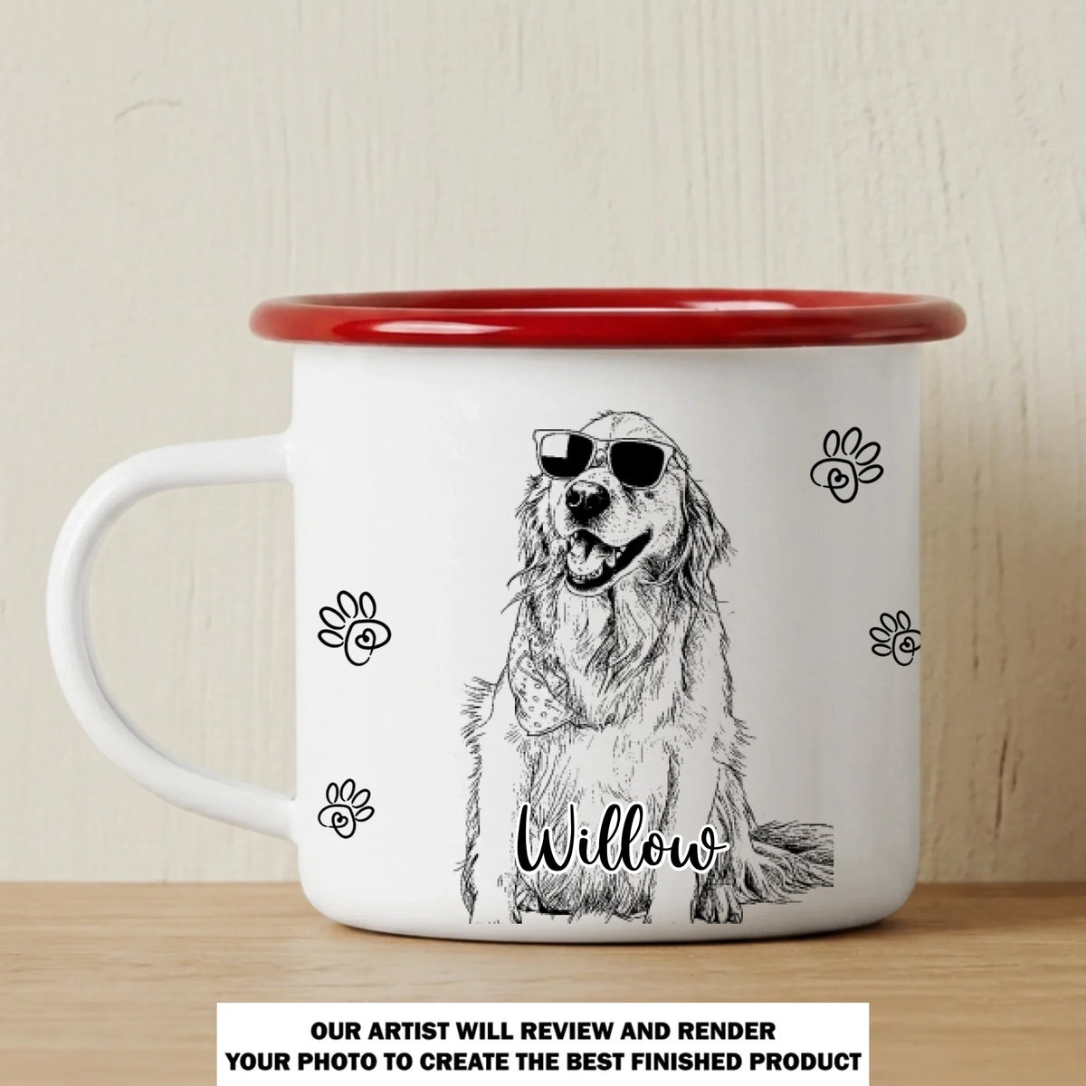 Our Life Together - Personalized 12OZ Two-Tone Enamel Cups With Handle