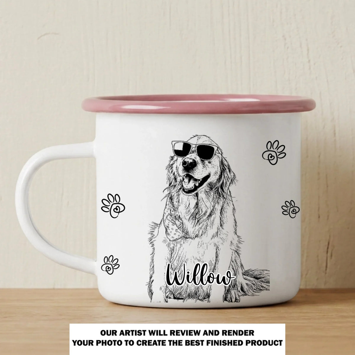 Our Life Together - Personalized 12OZ Two-Tone Enamel Cups With Handle