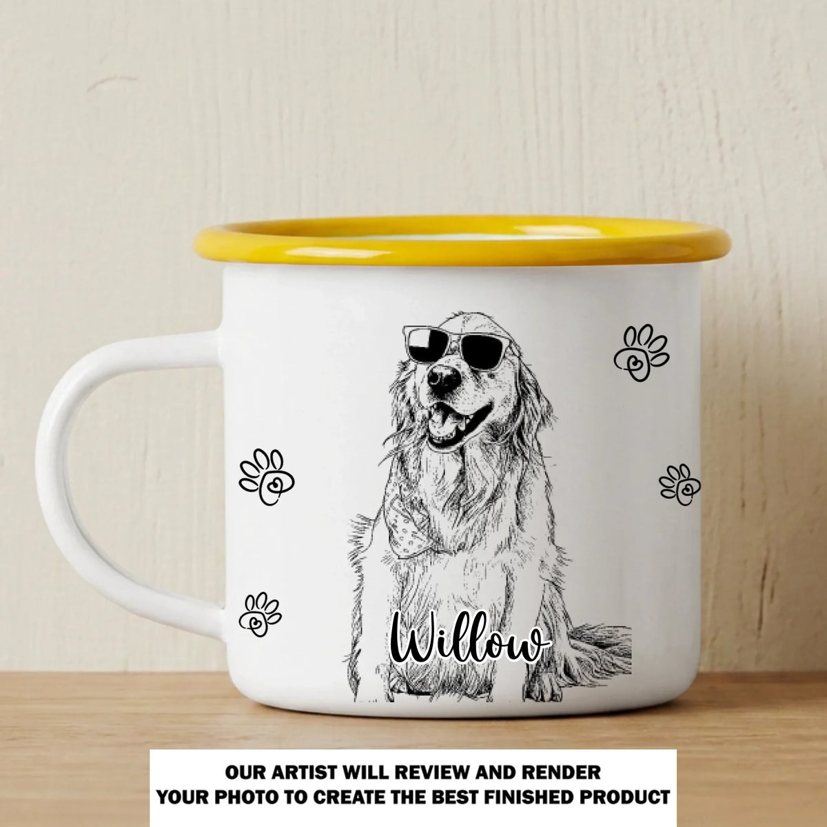 Our Life Together - Personalized 12OZ Two-Tone Enamel Cups With Handle