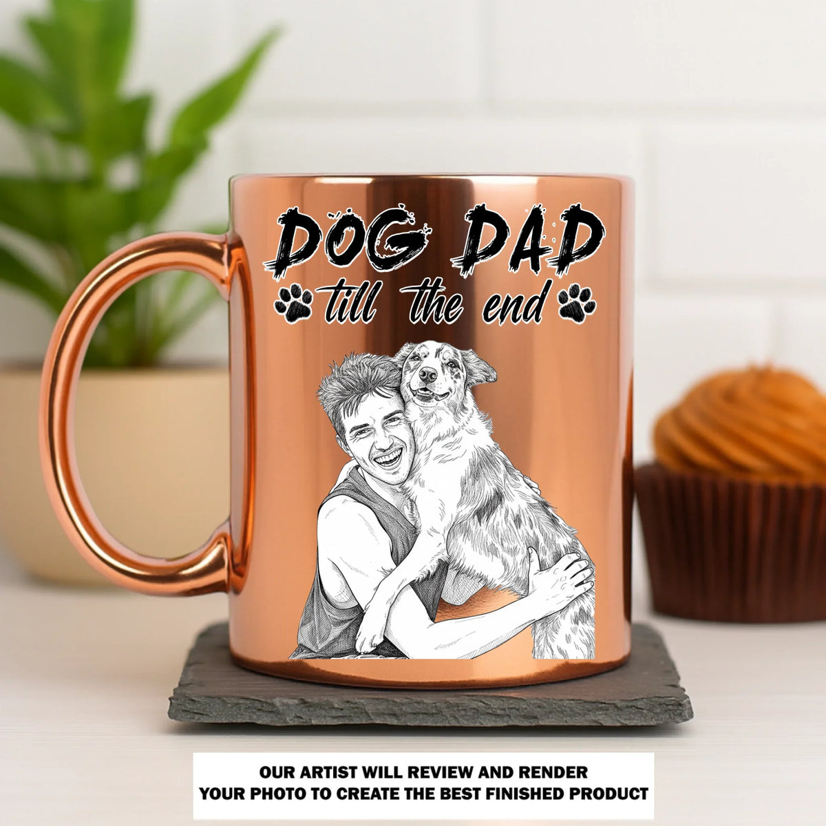 Custom Photo Christmas Birthday Gifts For Dog Dad, Dog Lovers • Best Of The Best - Personalized Metallic Mug