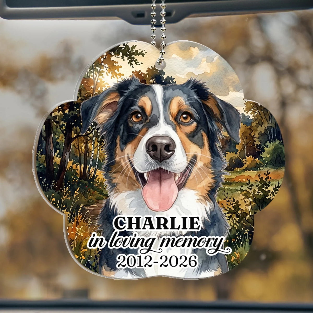 Forever Loved - Personalized Car Ornament