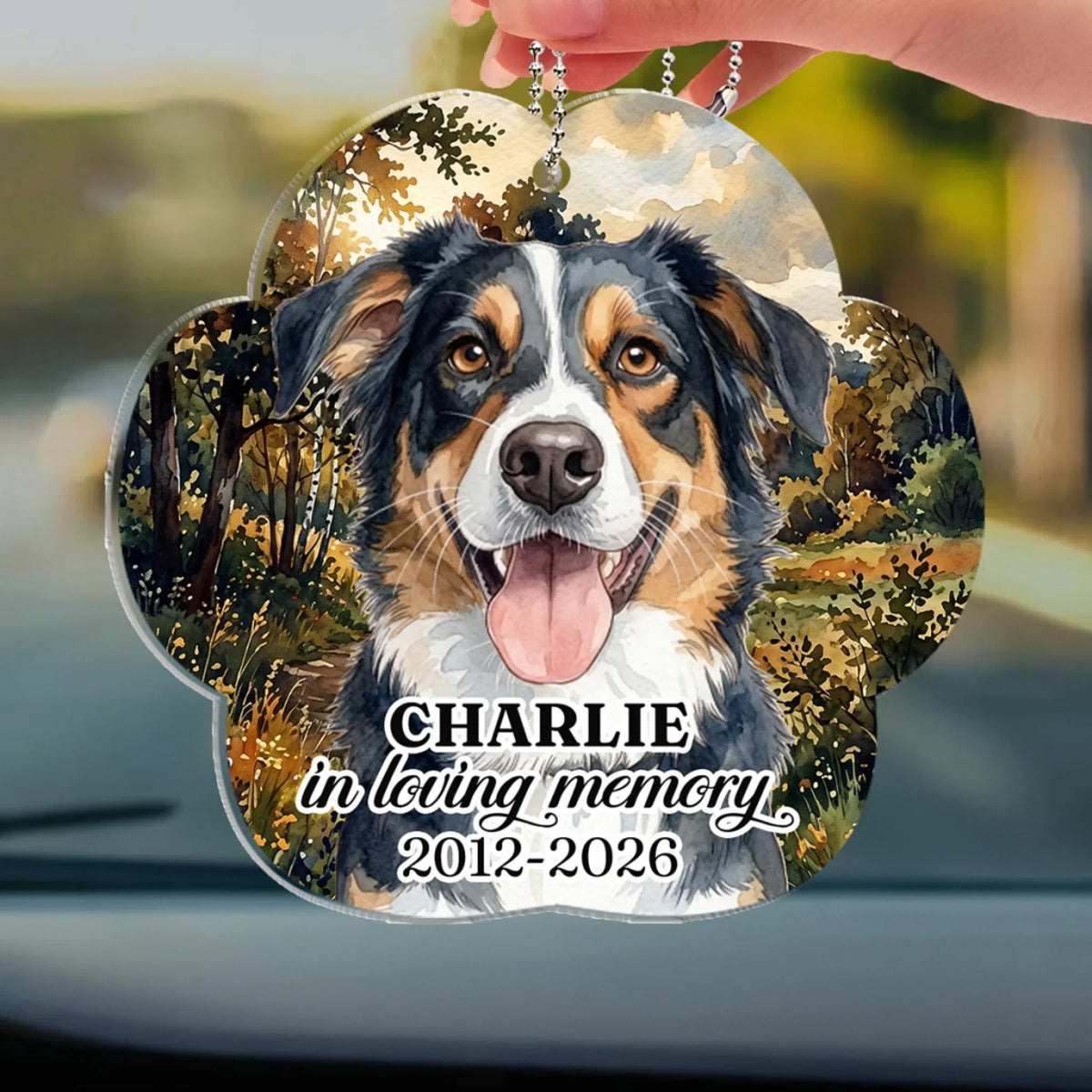Forever Loved - Personalized Car Ornament