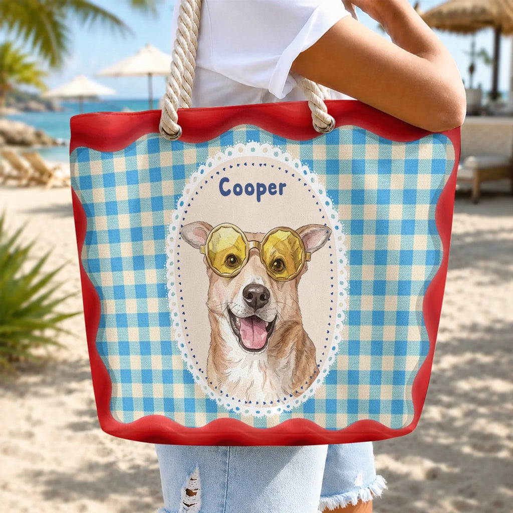 Strike Cutie Dog - Personalized Beach Bag