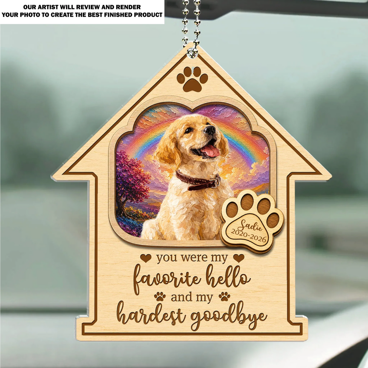 Forever In My Heart - Personalized Car Ornament