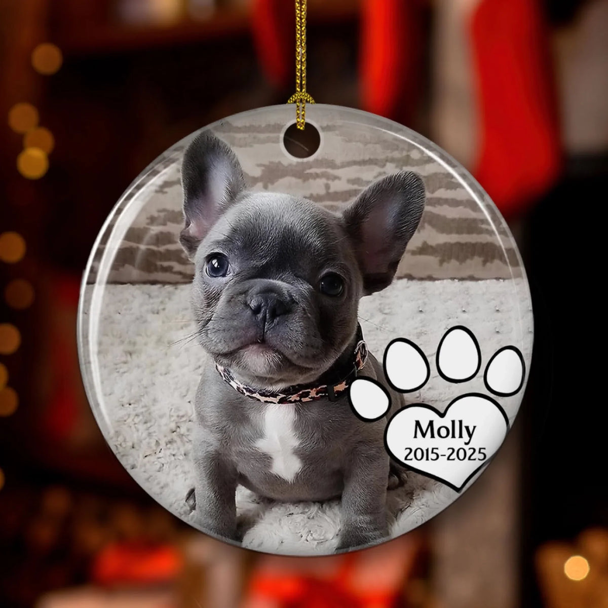 Custom Christmas Memorial Sympathy Gifts For Dogs, Cats • I Loved You Whole Life - Personalized Ceramic Ornament