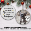 Custom Christmas Memorial Sympathy Gifts For Dogs, Cats • I Loved You Whole Life - Personalized Ceramic Ornament