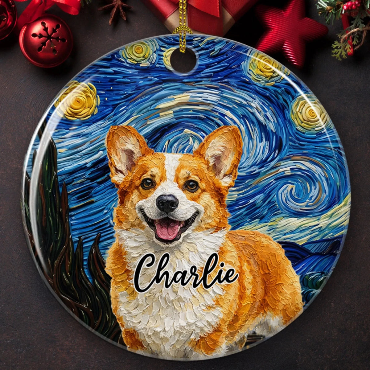Custom Christmas Decor Home Birthday Gifts For Dog Lovers • Bark Less Wag More - Personalized Ceramic Ornament