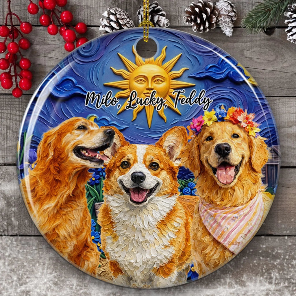 Custom Christmas Decor Home Birthday Gifts For Dog Lovers • Bark Less Wag More - Personalized Ceramic Ornament