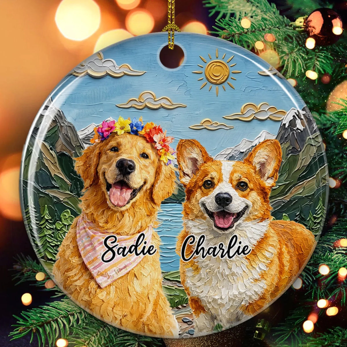 Custom Christmas Decor Home Birthday Gifts For Dog Lovers • Bark Less Wag More - Personalized Ceramic Ornament