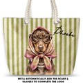 Beachside Barkers With Scarf - Personalized Beach Bag