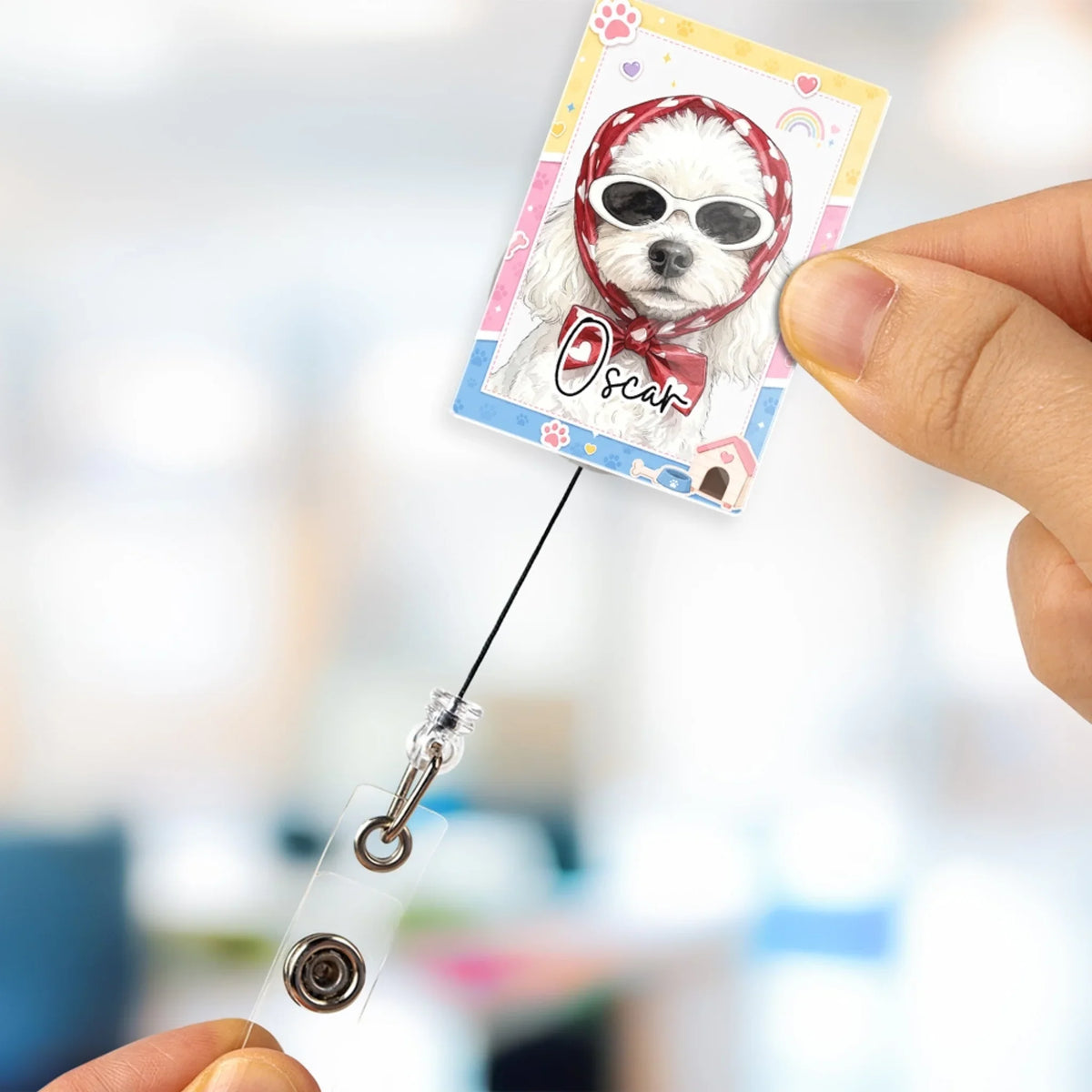 Custom Photo Nurse ID Holder, Graduation Christmas Birthday Gifts for Dog Lovers • Cute Pet - Personalized Acrylic Badge Reel