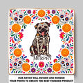 Custom Hispanic Dog Lovers Trinket Dish, Day of the Dead Gift for Dog Mom • Day Of The Dead - Personalized Jewelry Dish