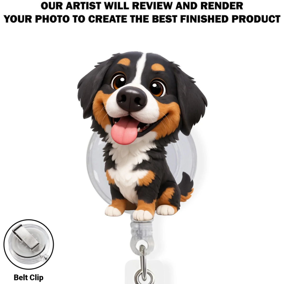 Custom Photo Nurse ID Holder, Graduation Christmas Birthday Gifts for Dog Lovers • Carry You While I Am Working - Personalized Acrylic Badge Reel