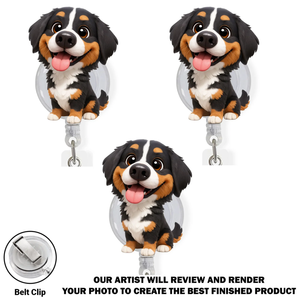 Custom Photo Nurse ID Holder, Graduation Christmas Birthday Gifts for Dog Lovers • Carry You While I Am Working - Personalized Acrylic Badge Reel