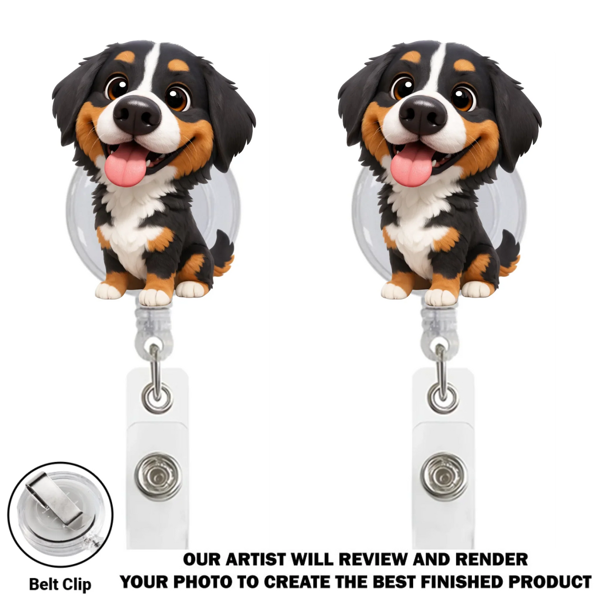 Custom Photo Nurse ID Holder, Graduation Christmas Birthday Gifts for Dog Lovers • Carry You While I Am Working - Personalized Acrylic Badge Reel