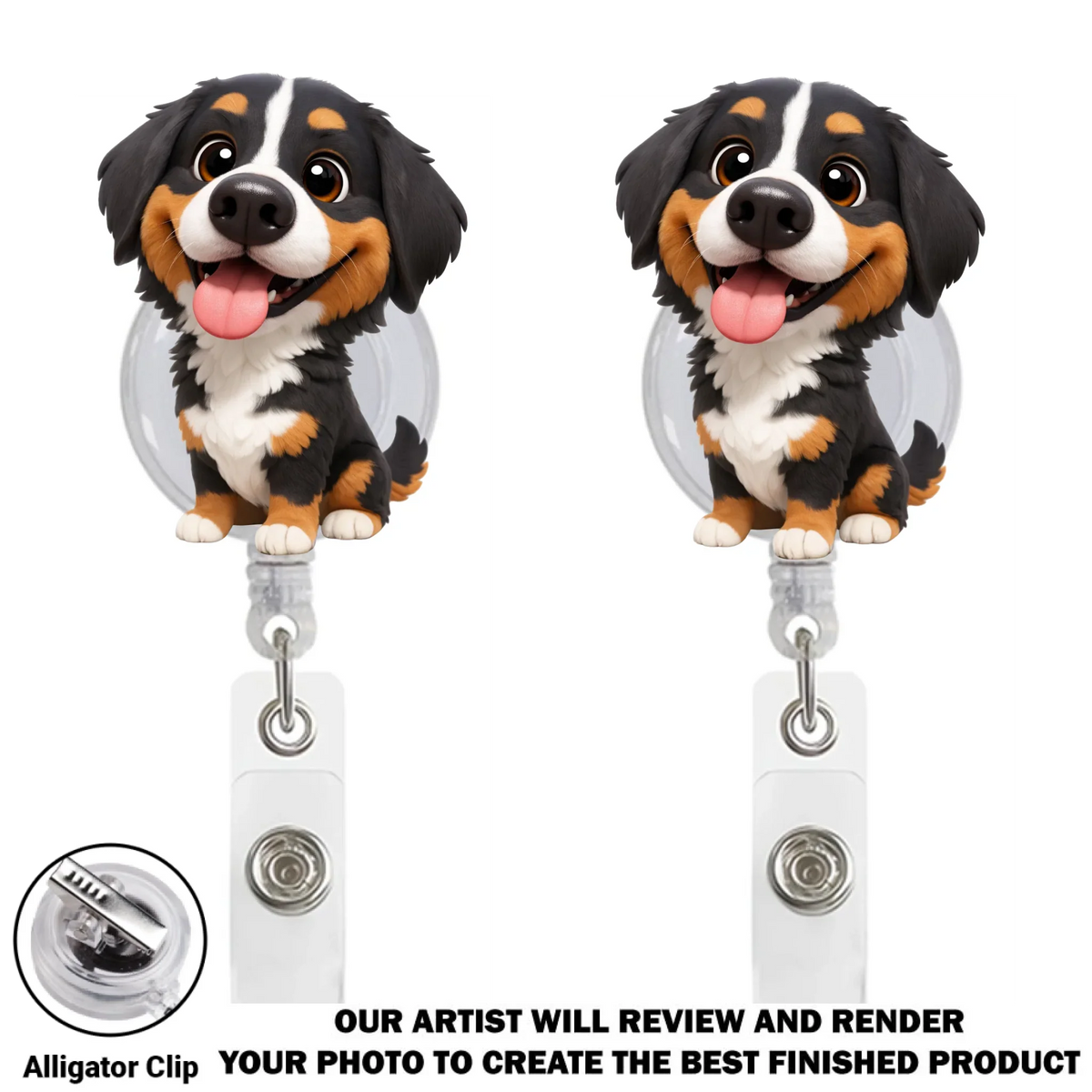 Custom Photo Nurse ID Holder, Graduation Christmas Birthday Gifts for Dog Lovers • Carry You While I Am Working - Personalized Acrylic Badge Reel