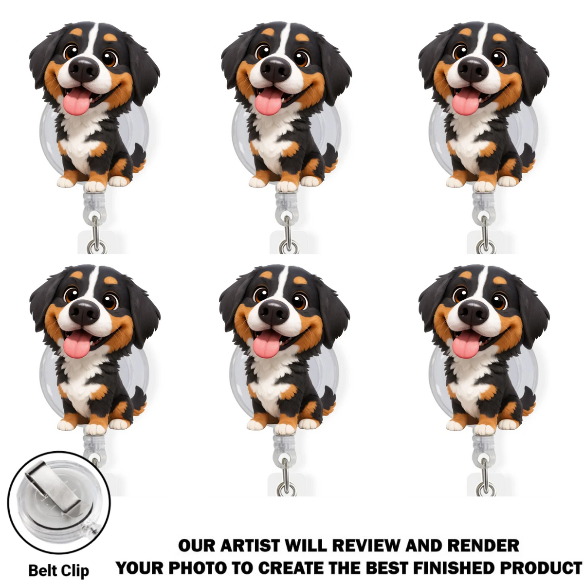 Custom Photo Nurse ID Holder, Graduation Christmas Birthday Gifts for Dog Lovers • Carry You While I Am Working - Personalized Acrylic Badge Reel